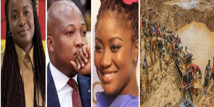 Photo Grid of Akufo-Addo's daughters and Okudzeto Ablakwa