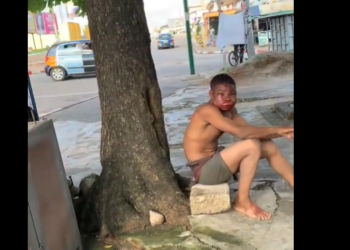 Video: Suspected thief ‘defaced’ beyond recognition