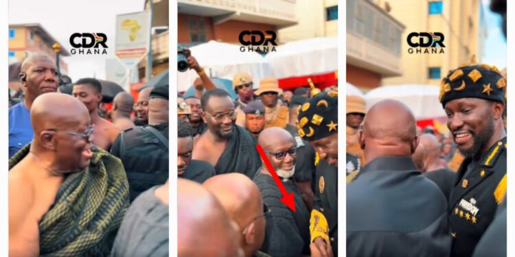 Viral video of Akufo Addo coming face to face with Cheddar at a funeral surface