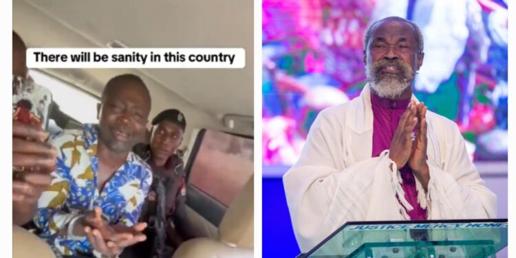 Man, cries like a baby after he was arrested for insulting Stephen Adom Kyei Duah