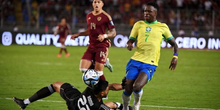 Vinicius Jnr misses penalty as Brazil draws with Venezuela
