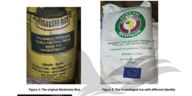 SHOCKING – Buffer Stock and the Free SHS Secretariat distributing Indian rice repackaged as made-in-Ghana rice