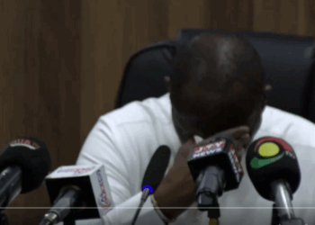 Video – Lands minister cries after watching the destruction caused by Wontumi’s Akonta mining