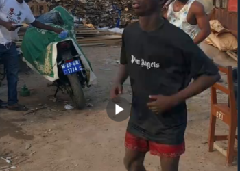 Watch young man caught stealing made to dance to DopeNation’s ‘asabone’ song