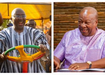 I almost said, “mo mma me steer no” – Mahama teases Bawumia